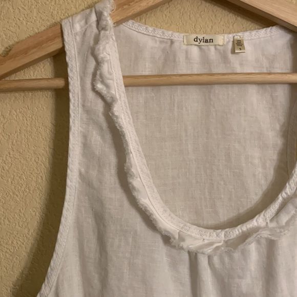 Dylan Linen Tank with Ruffles - Picture 2 of 8